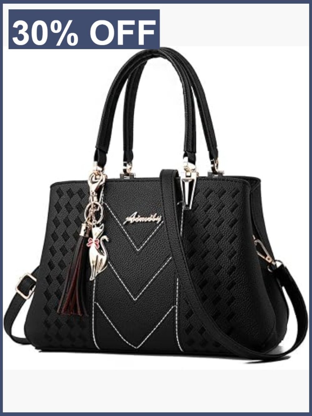 Women's Satchel Purse Medium Faux Leather Shoulder Bag Tote Crossbody